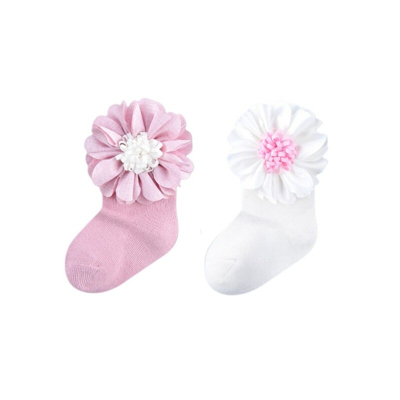 3 Pair Girls Flower Baby Socks