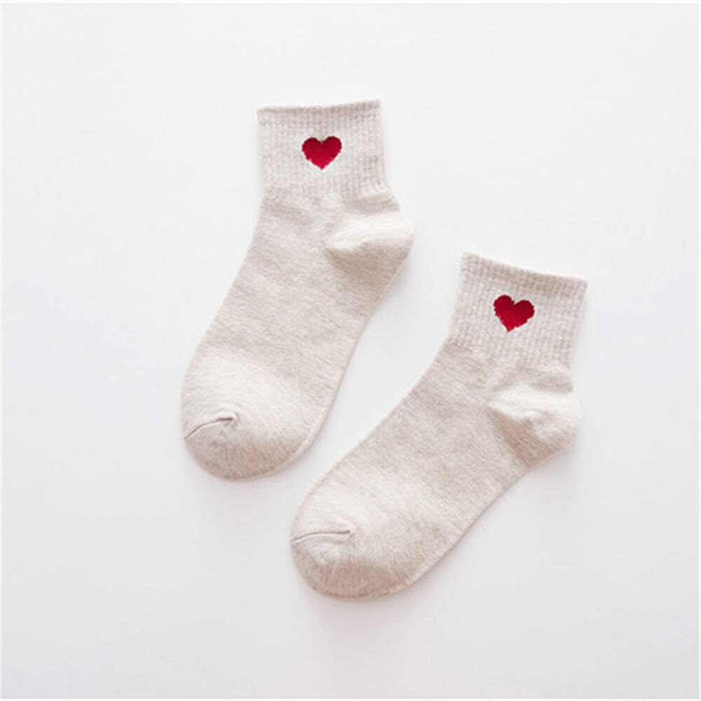 Women's Casual Ankle Socks with Heart