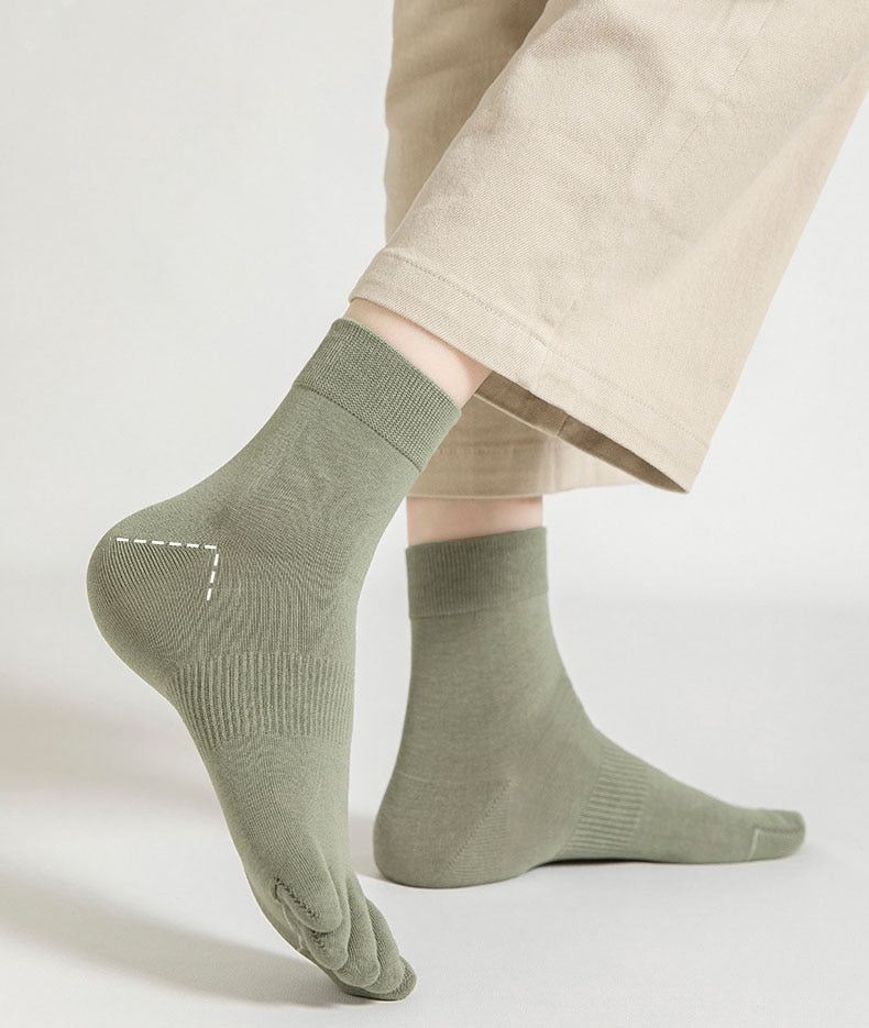 Women’s Combed Cotton Five Toe Socks