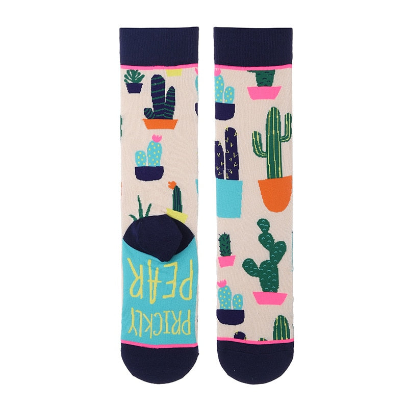 Fun colorful printed socks, Unisex