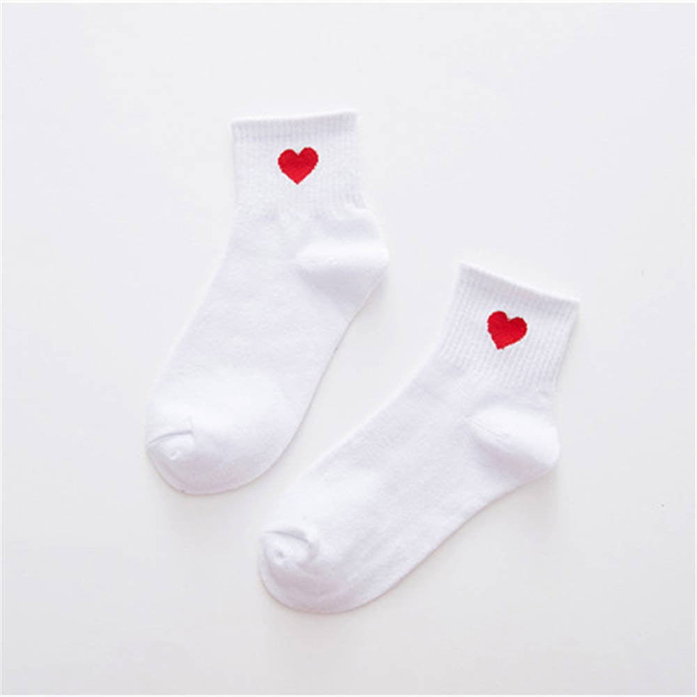 Women's Casual Ankle Socks with Heart