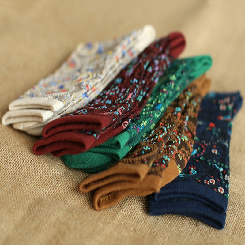 Women's Paisley Print Socks