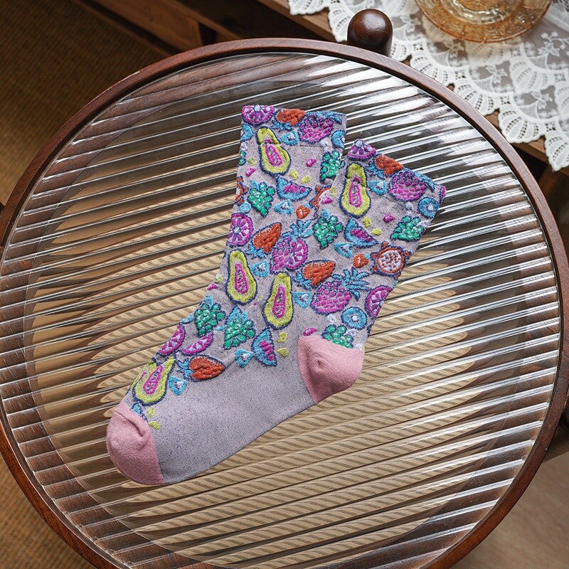 Women's Embroidered Socks