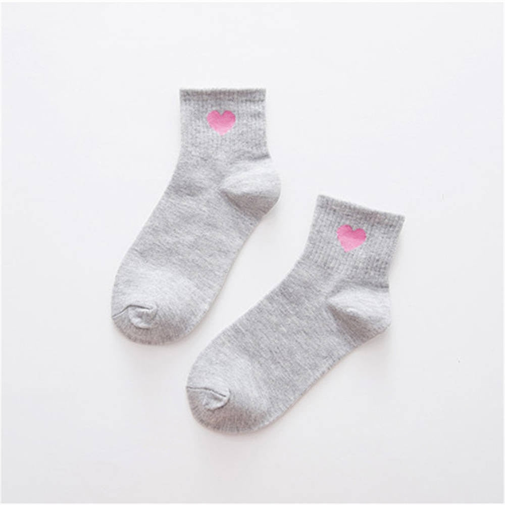 Women's Casual Ankle Socks with Heart