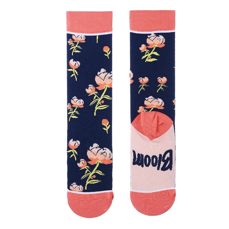 Fun colorful printed socks, Unisex