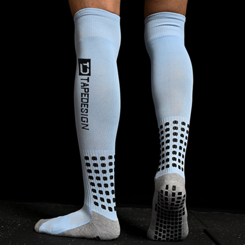 Men's Non-Slip Soccer Socks, Breathable, Knee High with Towel Bottom