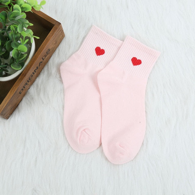 Women's Casual Ankle Socks with Heart