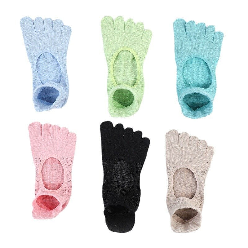 Five Toed Anti-Slip Grip Yoga/Pilates Socks