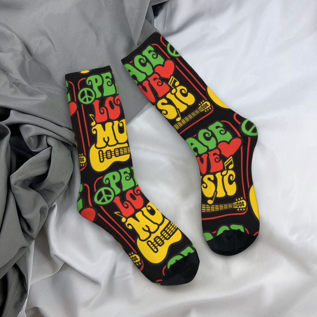 Peace Love Music Unisex Socks