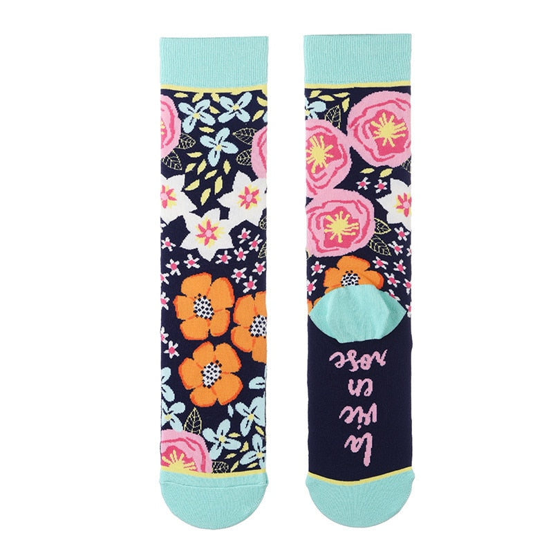 Fun colorful printed socks, Unisex