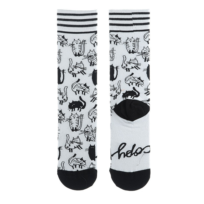 Fun colorful printed socks, Unisex