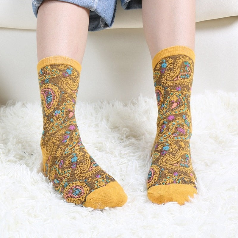 Women's Paisley Print Socks