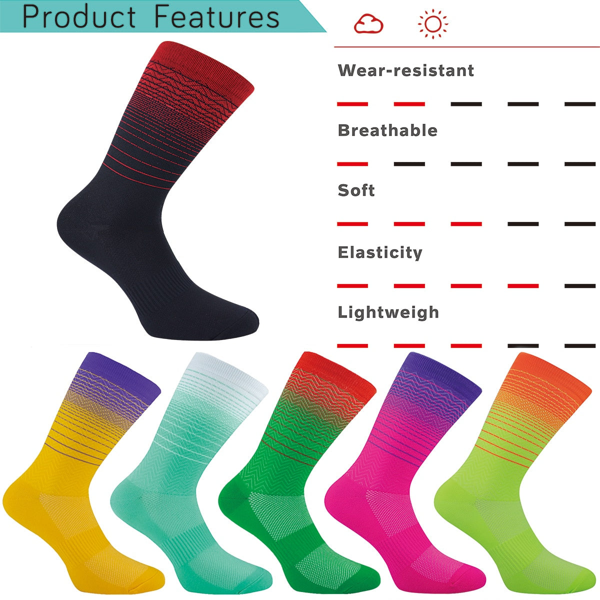 Professional Athletic High Quality Men and Women Socks