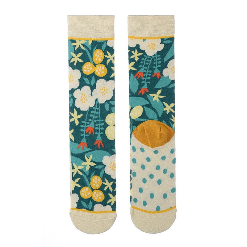 Fun colorful printed socks, Unisex