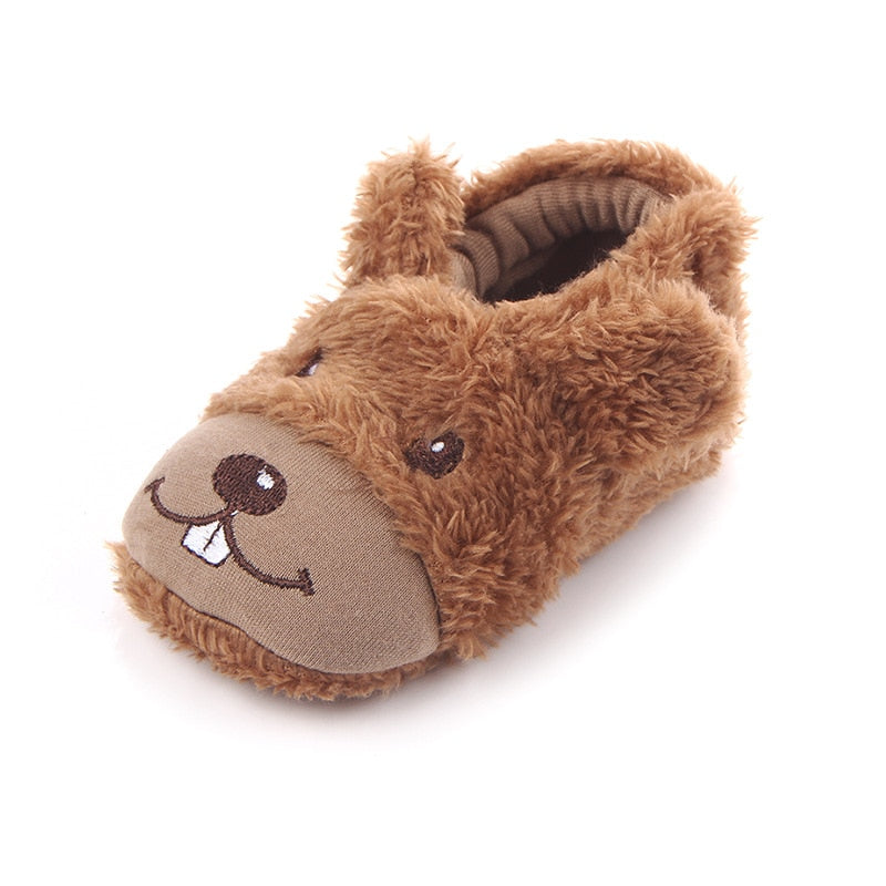 First Walker Animal Paw Slippers 0-18mos