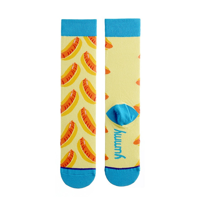 Fun colorful printed socks, Unisex