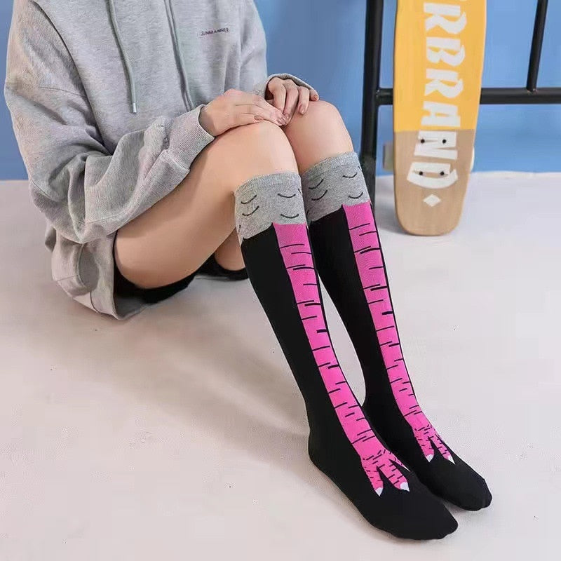 Woman's Sexy Chicken Paws Feet Socks and Other Fun Prints