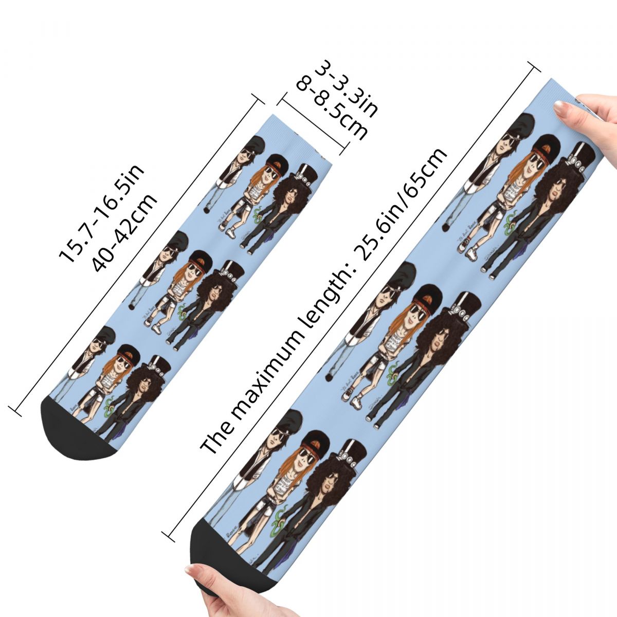 Guns N'Roses Compression Cartoon Socks Unisex