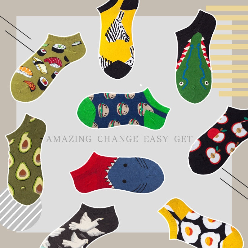 Men’s Fun Print Ankle Socks