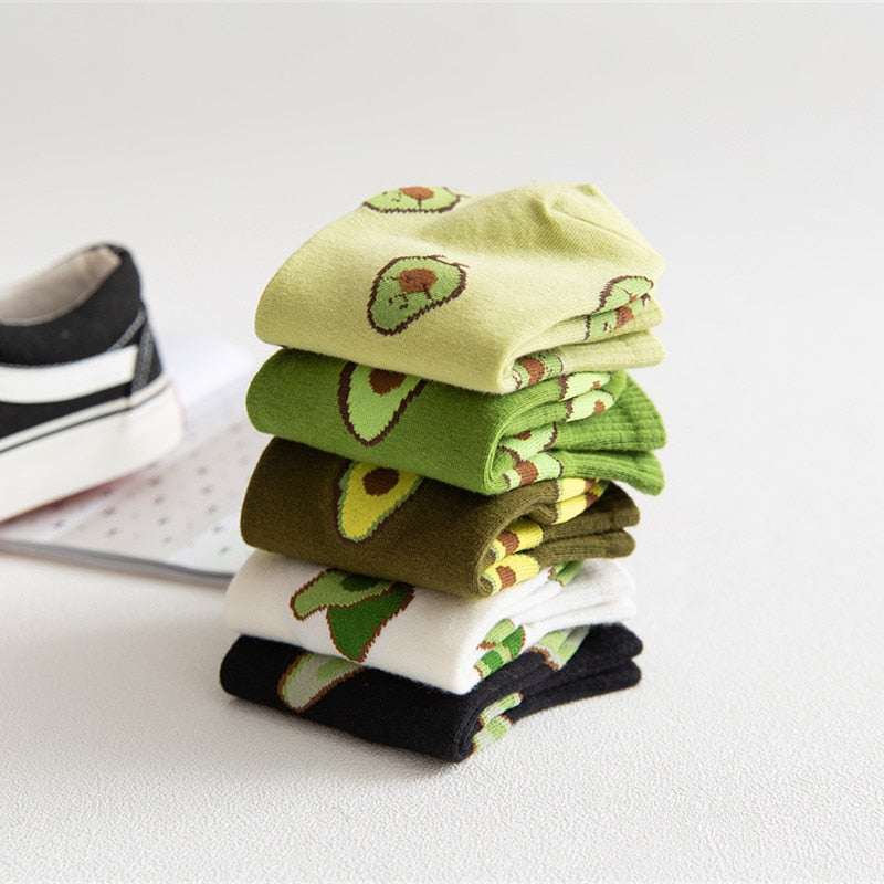 Fun Avocado Print Adult Socks