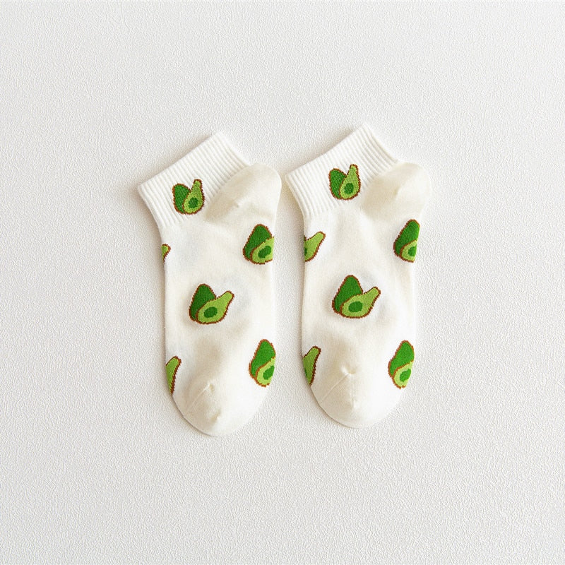 Fun Avocado Print Adult Socks