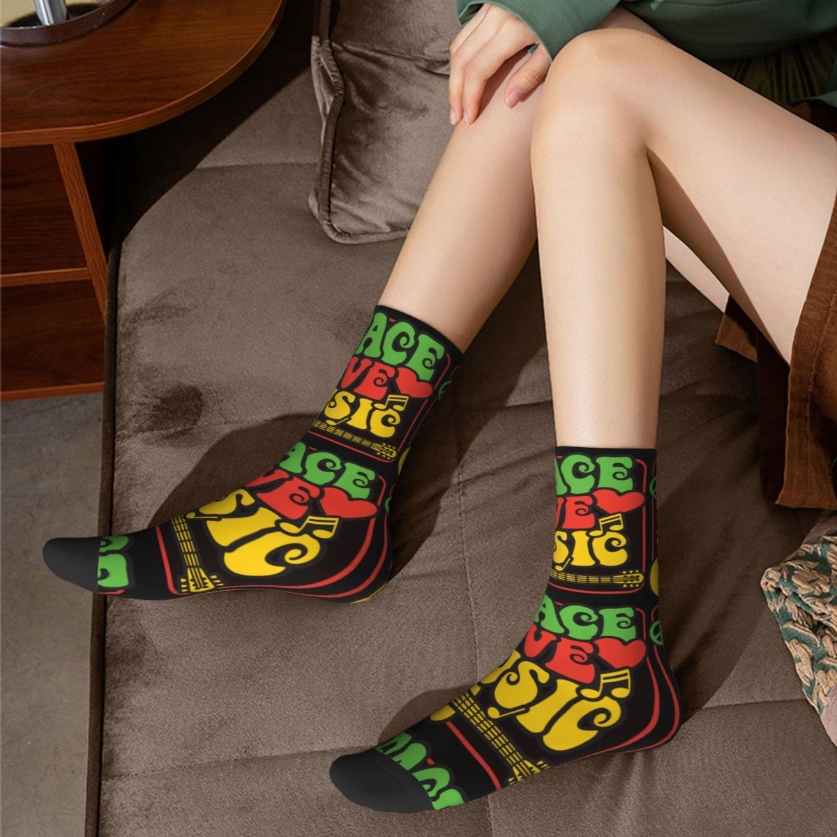 Peace Love Music Unisex Socks