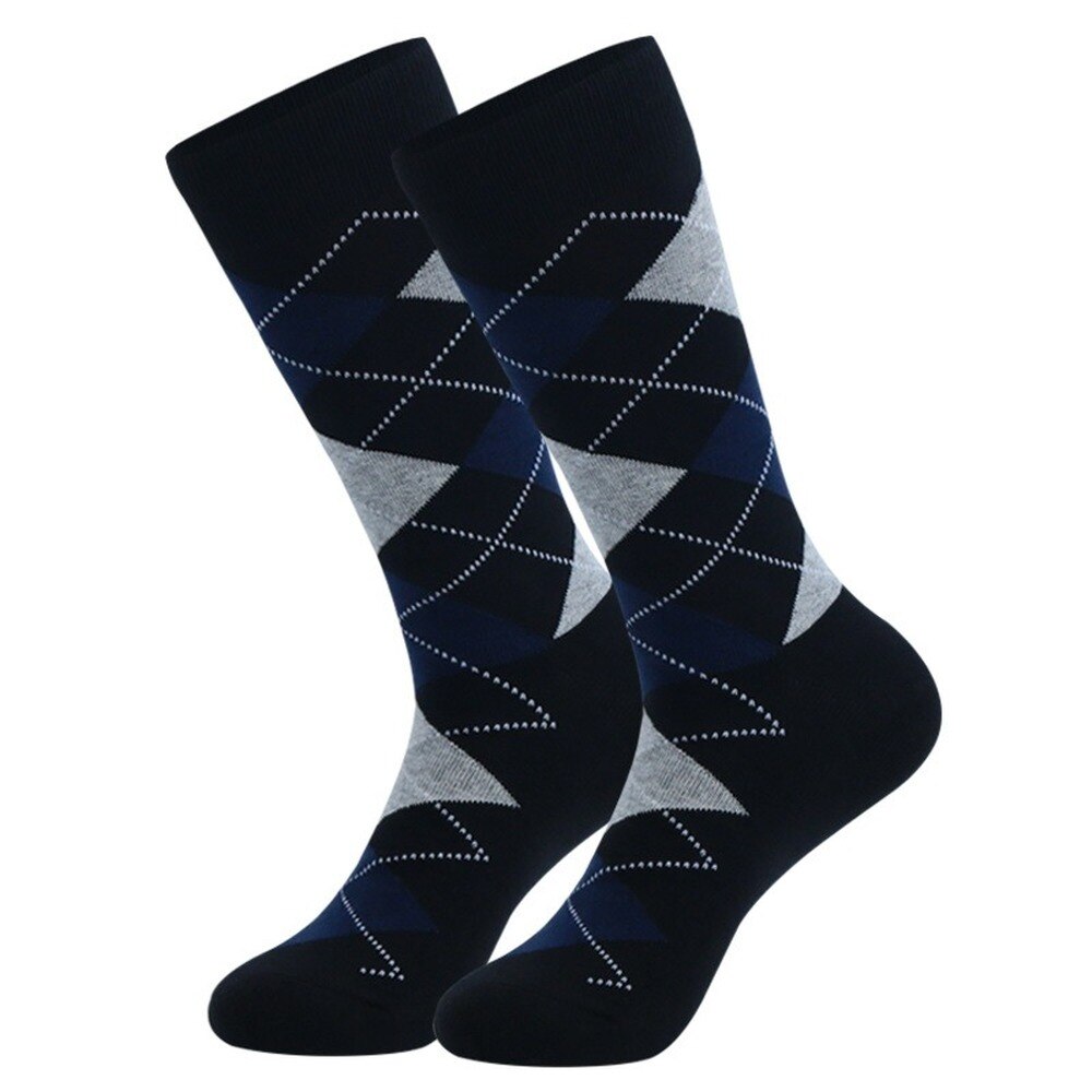 5 Pair Bundle of Cool Colored Diamond Socks for Men