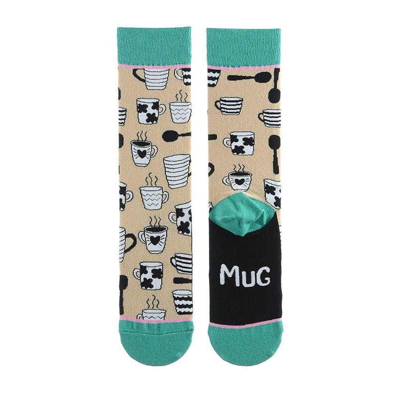 Fun colorful printed socks, Unisex