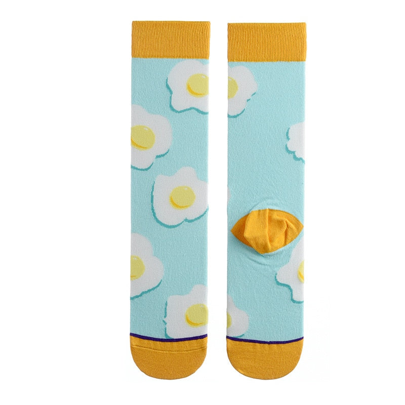 Fun colorful printed socks, Unisex